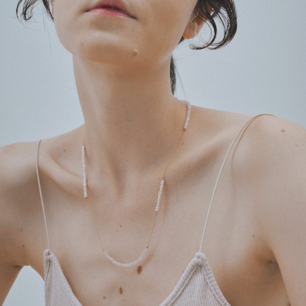 Natural stone chain necklace
