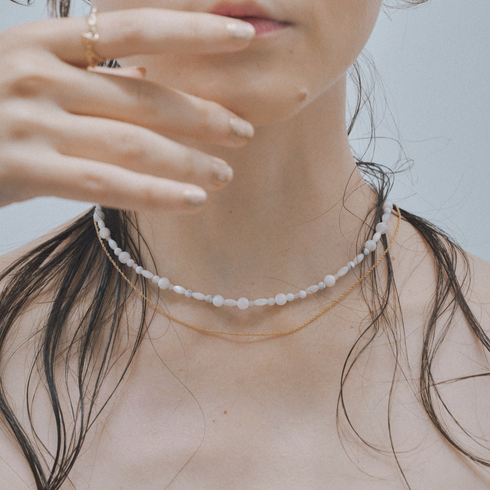 Natural stone Double necklace