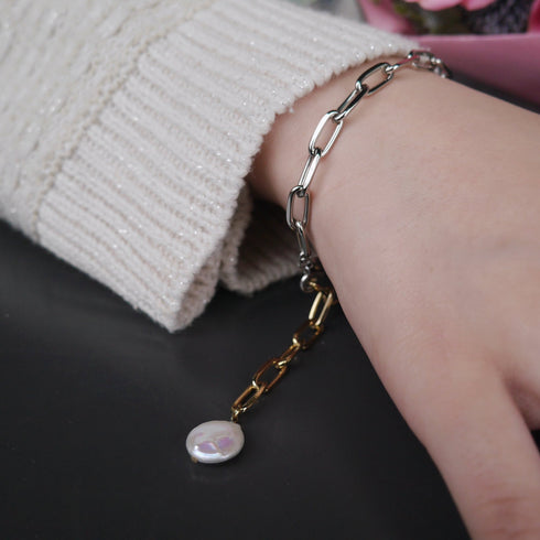 Natural stone chain bracelet
