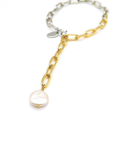 Natural stone chain bracelet