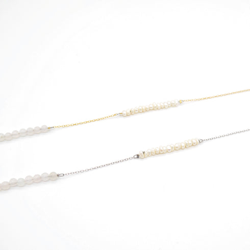 Natural stone chain necklace