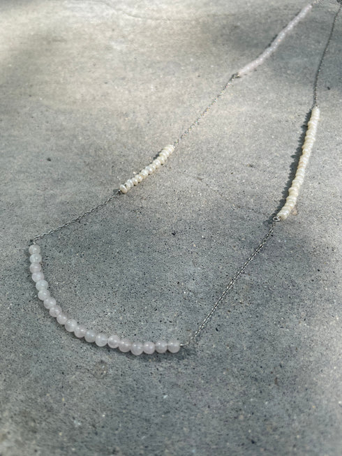 Natural stone chain necklace