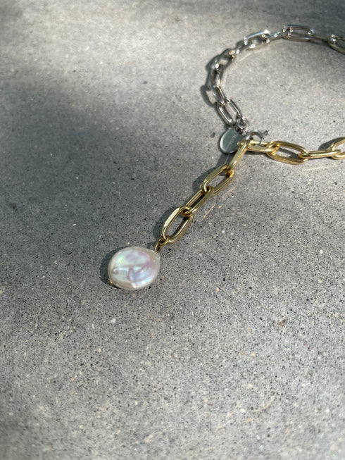 Natural stone chain bracelet