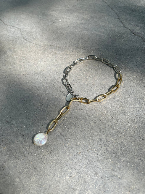 Natural stone chain bracelet