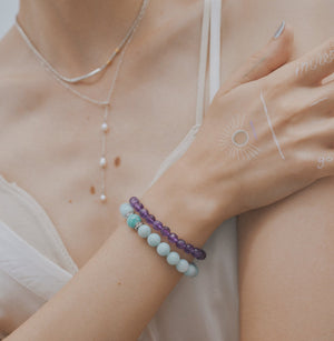 Power stone bracelet PUPLE