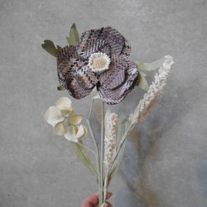 LOVECO bouquet blue check & white
