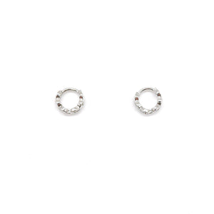 Deformed chain pierce earrings