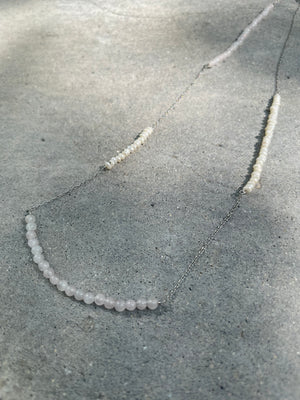 Natural stone chain necklace