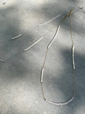 Natural stone chain necklace
