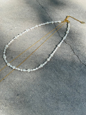 Natural stone Double necklace